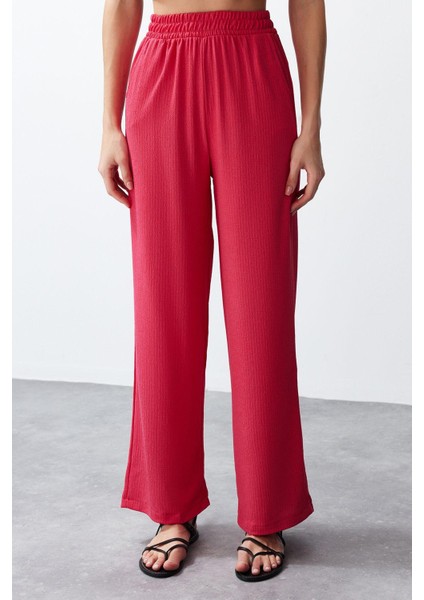 Tarz Kadın Modern Normal Bel Geniş Paça V Yaka Rahat Kesim Örme Kimona Pantolon Alt-Üst Takım modelleri