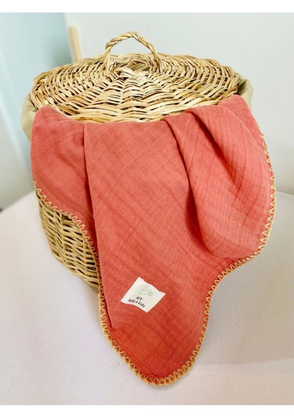 My Baby&kids 4 Kat Müslin Örtü Çoban Dikişli %100 Organik Pamuk Çok Amaçlı Örtü fırsatları