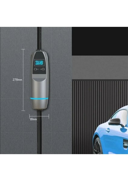 CksEnerji Araç Şarj Istasyonu Akıllı Taşınabilir Elektrikli 3faz, 32a , 22kw (EV TİPİ ŞARJ APARATI HEDİYE)