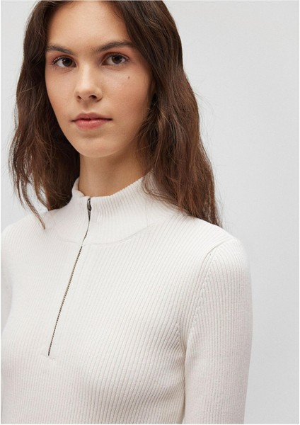 M1710519-70057 Kadın Yarım Fermuarlı Kazak indirimleri