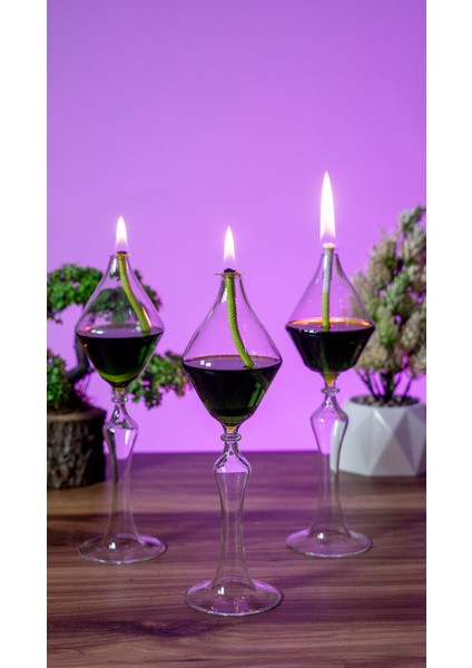 Hediyelik El Yapımı Elmas Kandil 3'lü Set