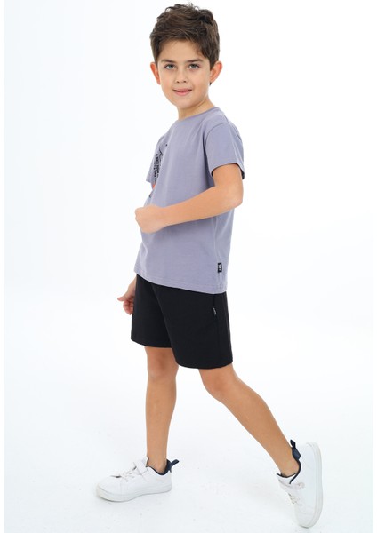 Erkek Çocuk Baskılı Şortlu Takım modelleri