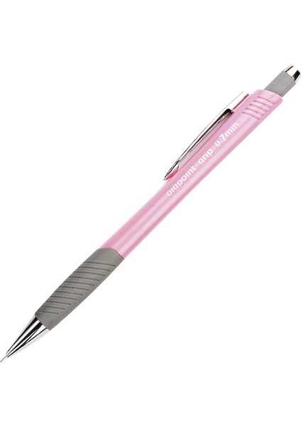 Grip Versatil Kalem Gizlenebilir Metal Uçlu Yumuşak Gövdeli Mekanik Uçlu Kalem 0.7 mm Pembe