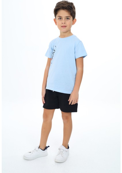 Erkek Çocuk Baskılı Şortlu Takım