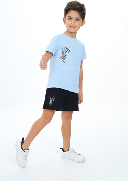 Erkek Çocuk Baskılı Şortlu Takım modelleri