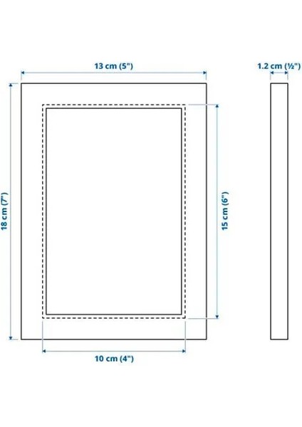 Sumuhome Fıskbo Dekoratif Fotoğraf Çerçeve Açık Mavi 10 x 15 fırsatları