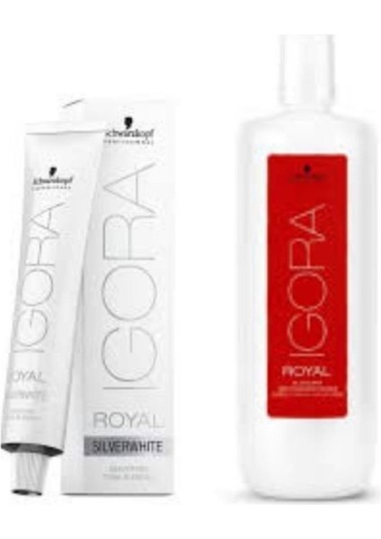 6 Adet Royal Absolutes Silverwhite Slate Grey Saç Boyası + 1l Oksidan (Orijinal)