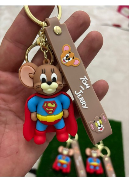 Lüx Büyük Boy Model Batman Modeli Tom Çizgi Film Karikatör Slikon Anahtarlık ve Çanta Aksesuarı fiyatları