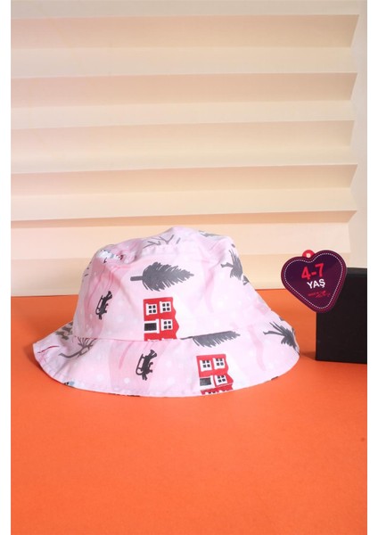 Pembe 4-7 Yaş Safari Şapka 24CCKSAFAR10
