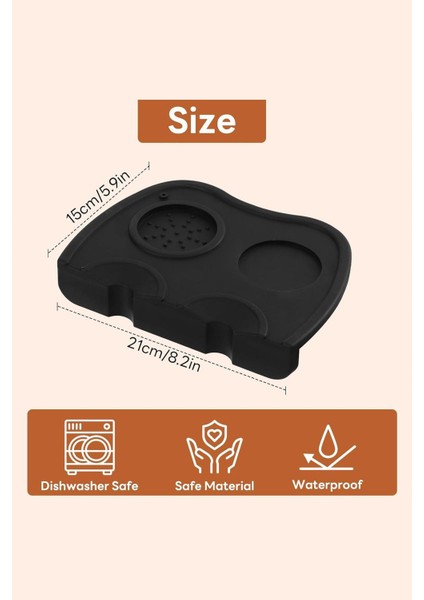 Vodinox Cafe Bar Barista Ekipmanları Kahve Espresso Tamper Temper Tamping Mat Düz Taban Silikon modelleri