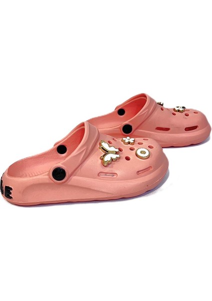 2052 Pudra Smıle Crks Taşlı Kız Çocuk Havuz Plaj Terlik modelleri