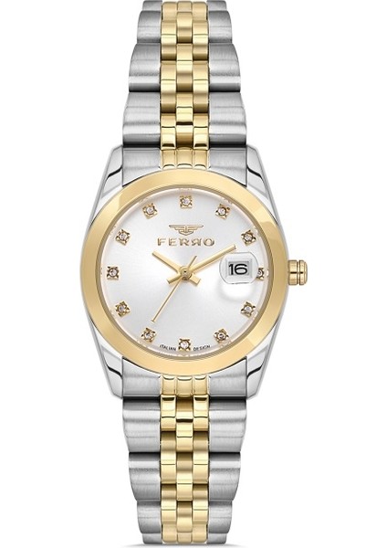 Quartz Çelik Altın/gri 30 mm Kadın Kol Saati