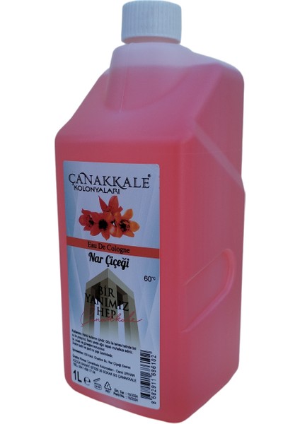 Nar Çiçeği Kolonyası -1 Litre -(Bidon) Korumalı Kapak - Yeni Model