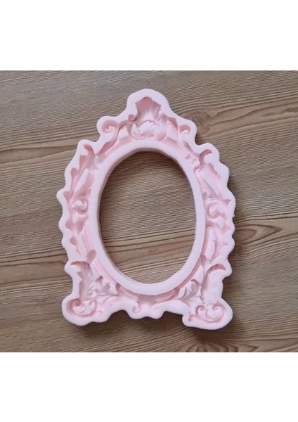 38CM Büyük Oval Çerçeve Silikon Kalıp K-1334 fiyatları