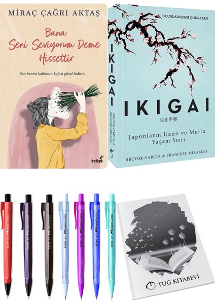 Bana Seni Seviyorum Deme Hissettir Miraç Çağrı Aktaş ve Ikıgaı Japonların Uzun ve Mutlu Yaşam Sırrı 2li Set + Hediyeli