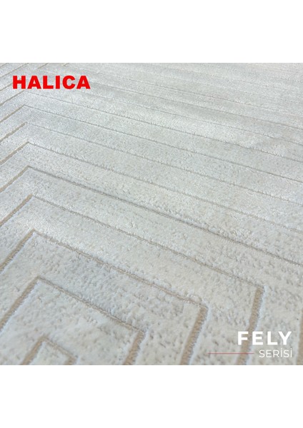 Fely 0597A Krem Modern Salon Halısı