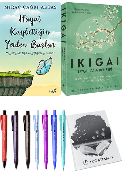 Hayat Kaybettiğin Yerden Başlar Miraç Çağrı Aktaş ve Ikıgaı Uygulama Rehberi 2li Set + Hediyeli