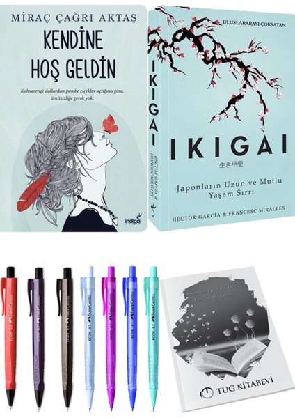 Kendine Hoş Geldin Miraç Çağrı Aktaş ve Ikıgaı Japonların Uzun ve Mutlu Yaşam Sırrı 2li Set + Hediyeli