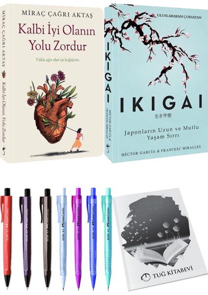 Kalbi İyi Olanın Yolu Zordur Miraç Çağrı Aktaş ve Ikıgaı Japonların Uzun ve Mutlu Yaşam Sırrı 2li Set + Hediyeli