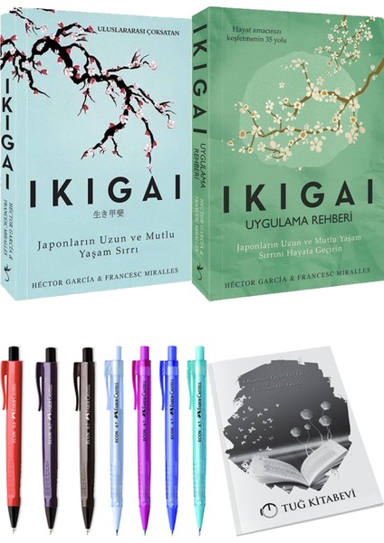 Ikıgaı Japonların Uzun ve Mutlu Yaşam Sırrı ve Ikıgaı Uygulama Rehberi 2li Set + Hediyeli