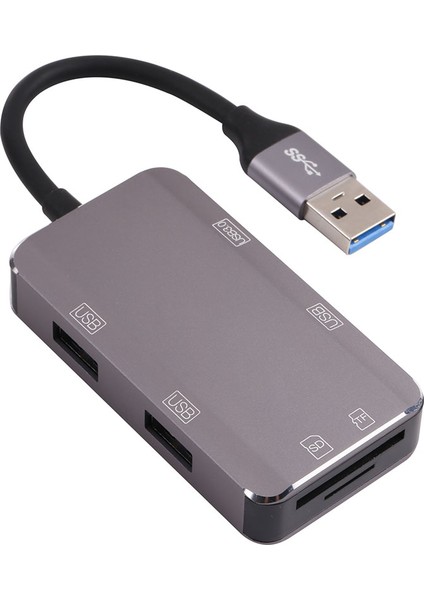 Usb3.0 4port USB Çoklayıcı Hub+Sd-Mikro Sd Kart Okuyucu 6in1