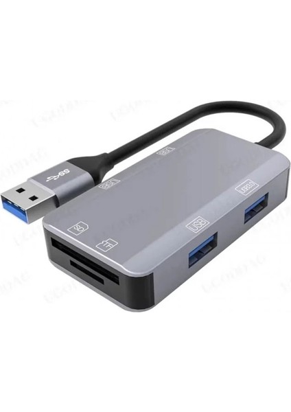 Usb3.0 4port USB Çoklayıcı Hub+Sd-Mikro Sd Kart Okuyucu 6in1