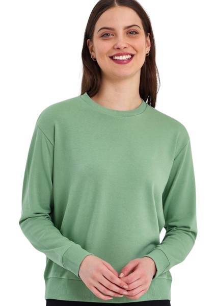 Kadın Penye Likralı Sıfır Yaka Fiha Sweat