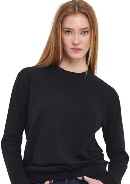 Kadın Penye Likralı Sıfır Yaka Fiha Sweat