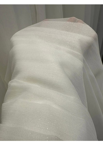 Bambu Simli 1/3 Sık Pileli Beyaz Tül Perde Apm modelleri