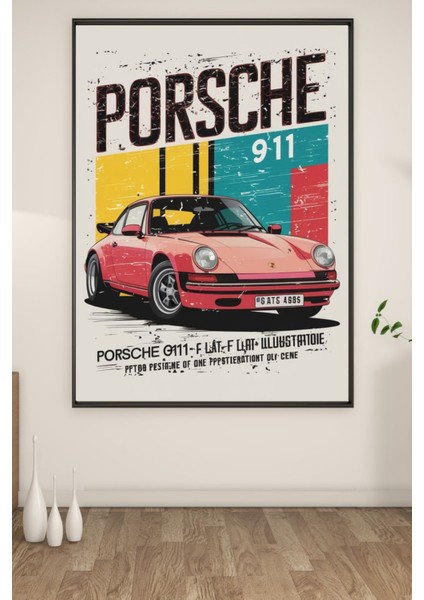 A3 Retro Porsche Baskılı Poster fiyatları