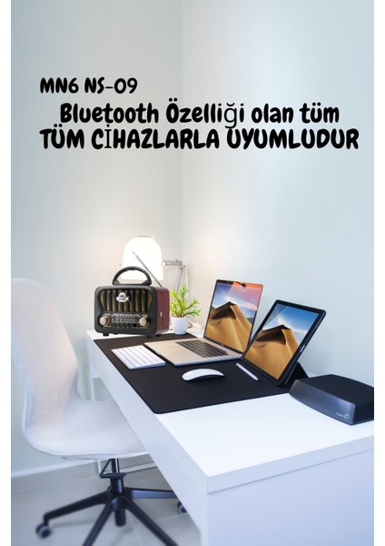 S-09 Nostaljik Mini Radyo,tws Destekli.radyo Müzik Kutusu-Radyo Müzik ÇALAR.18650 Li Pil