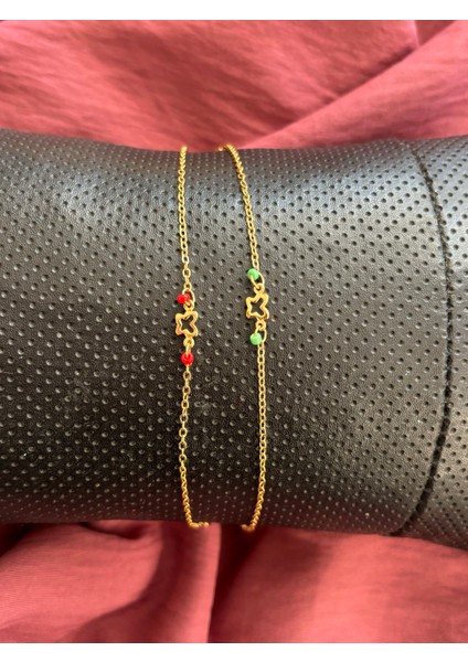 Minimal Altın Kaplama Kelebek Çelik Bileklik Ikili Set Arkadaşlık Bileklik modelleri