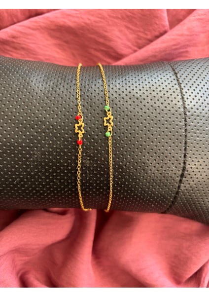 Minimal Altın Kaplama Kelebek Çelik Bileklik Ikili Set Arkadaşlık Bileklik indirimleri