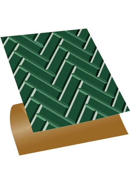 Kendinden Yapışkanlı Zümrüt Balıksırtı Desenli Pvc Karo 30X30 cm (56 Adet) 5m2