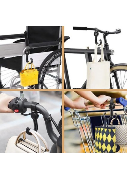 2 Kancalı Cırtlı Bebek Arabası Scooter Bisiklet Eşya Taşıma Plastik Kanca fırsatları
