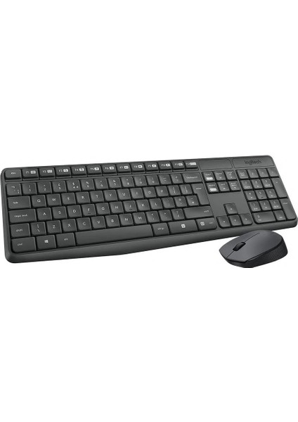 Logıtech MK235 Kablosuz Rusça Klavye Mouse Set-Siyah