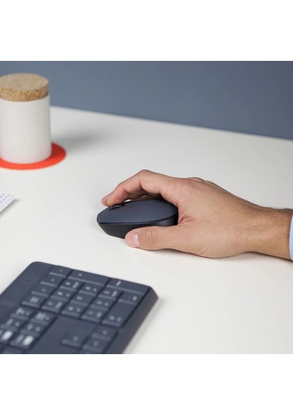 Logıtech MK235 Kablosuz Rusça Klavye Mouse Set-Siyah
