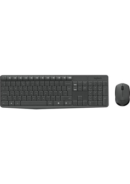 Logıtech MK235 Kablosuz Rusça Klavye Mouse Set-Siyah