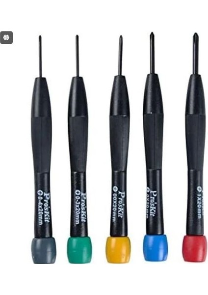 Proskit 8PK-2063 5 Parça Hassas Saatçi Tornavida Seti (20 Mm);proskit