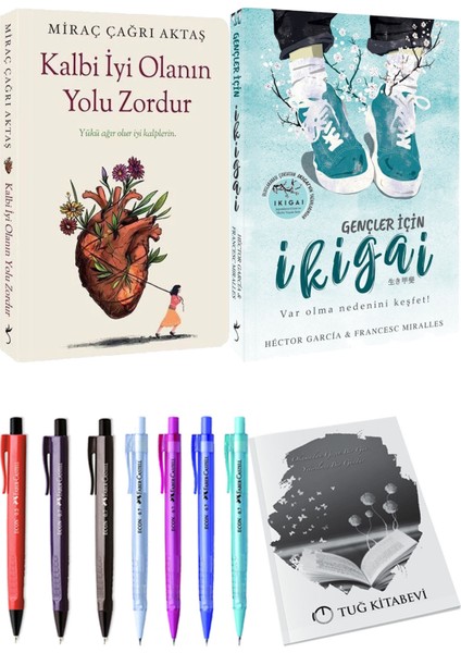 Kalbi İyi Olanın Yolu Zordur Miraç Çağrı Aktaş ve Gençler İçin Ikıgaı 2li Set + Hediyeli