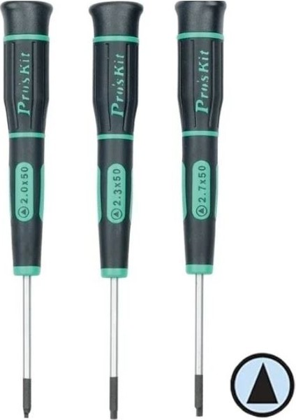 Proskit SD-081F 3 Parça Hassas Üçgen Tornavida Seti;proskit