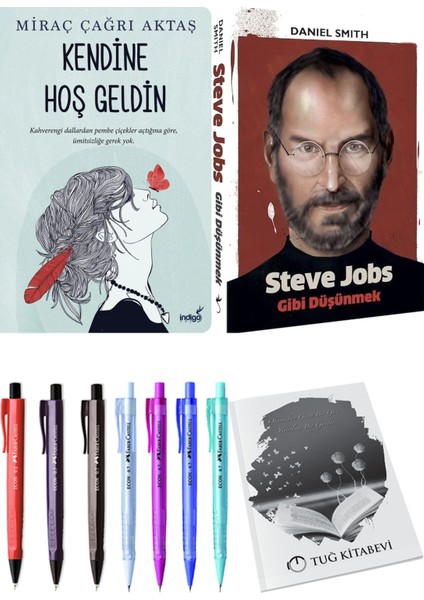 Kendine Hoş Geldin Miraç Çağrı Aktaş ve Steve Jobs Gibi Düşünmek 2li Set + Hediyeli