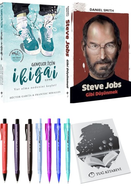 Gençler İçin Ikıgaı ve Steve Jobs Gibi Düşünmek 2li Set + Hediyeli