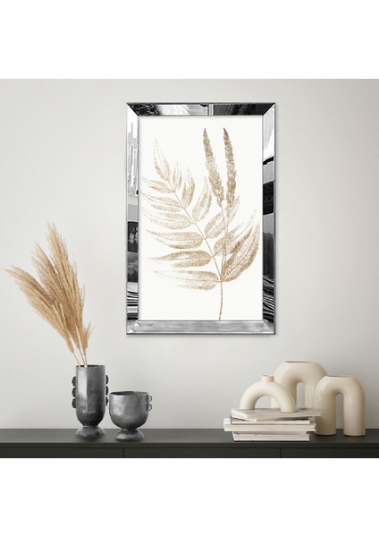 Gümüş Aynalı Pleksi Çerçeveli Büyük Altın Yaprak Tablosu fiyatları