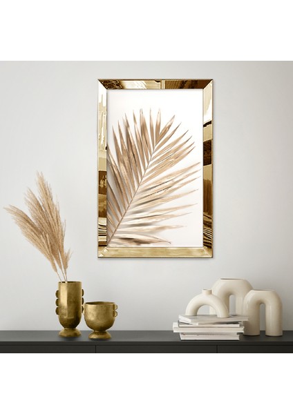 Gold Aynalı Pleksi Çerçeveli Altın Yaprak Tablosu fiyatları