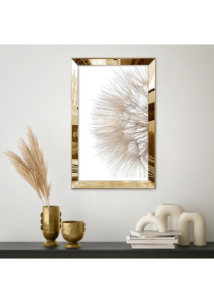 Gold Aynalı Pleksi Çerçeveli Modern Altın Sarısı Beyaz Minimal Soyut Çizim Tablo fiyatları
