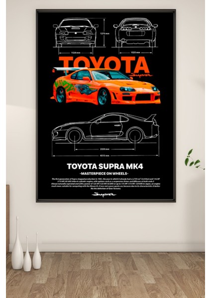 A3 Toyota Supra Baskılı Poster