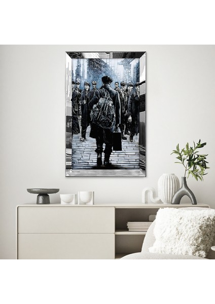 Gümüş Aynalı Pleksi Çerçeveli Denizci Temalı Çizim Tablo