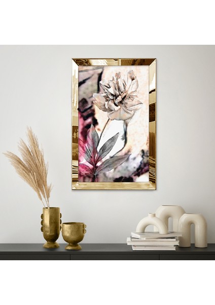 Gold Aynalı Pleksi Çerçeveli Retro Tarzında Gül Tablosu fiyatları