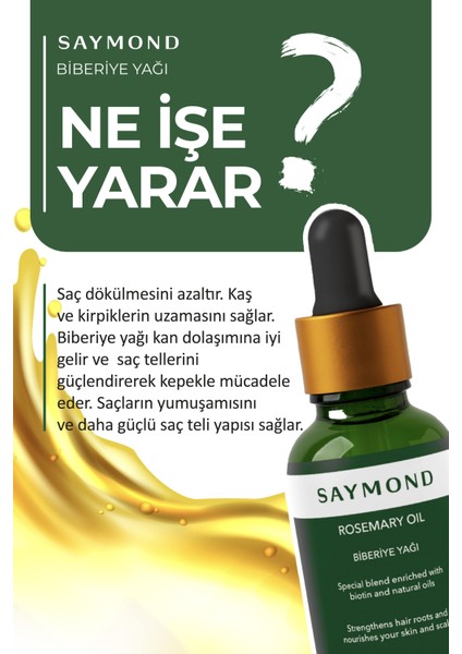 Biberiye Yağı Complexi Saç ve Yıpranmış Saçlar Için Hızlı Saç Uzatan Saç Bakımı